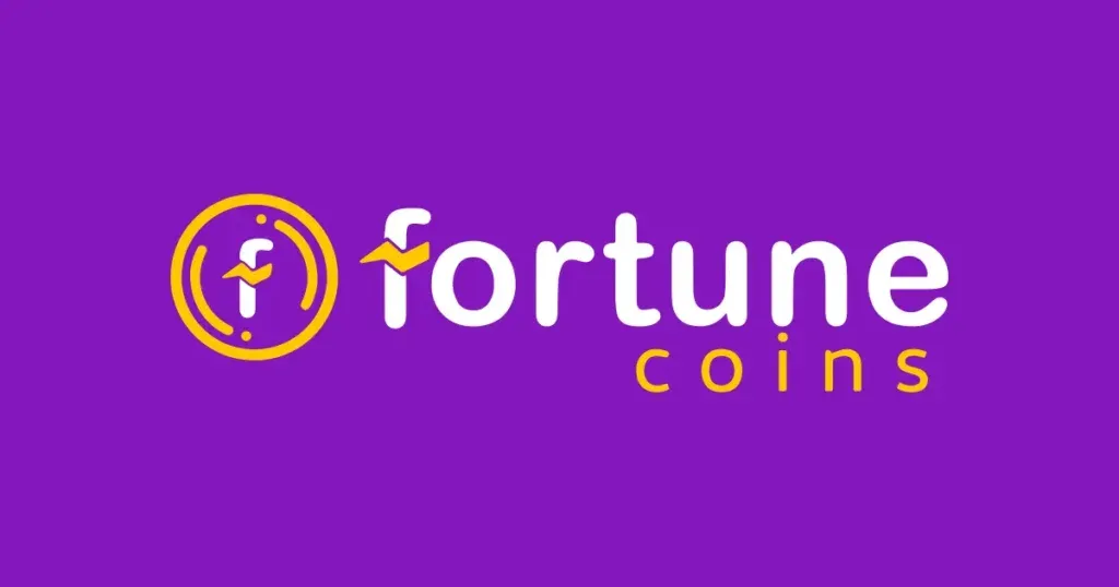 Fortune Coins - Logo with purple background.