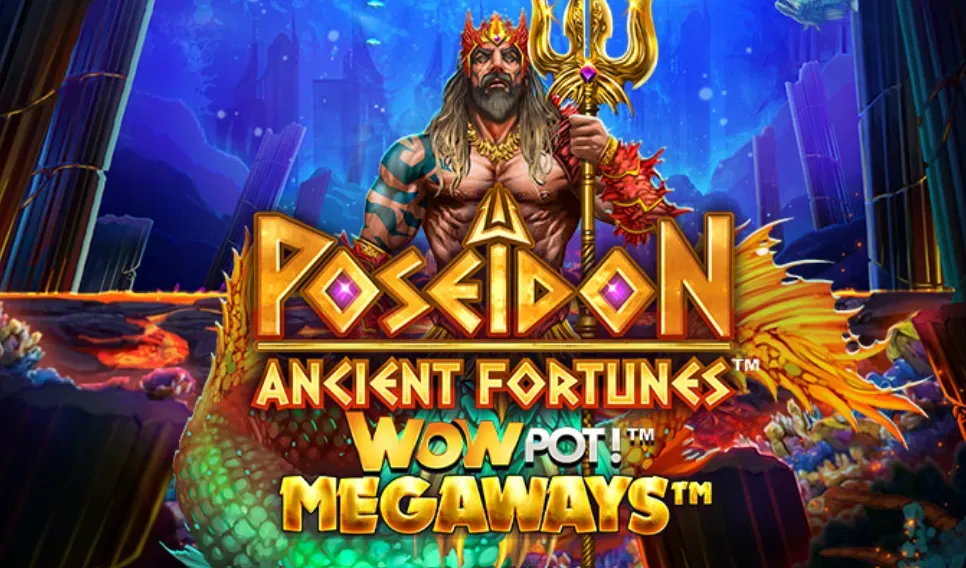 Poseidon - Banner with ancient fortunes theme.