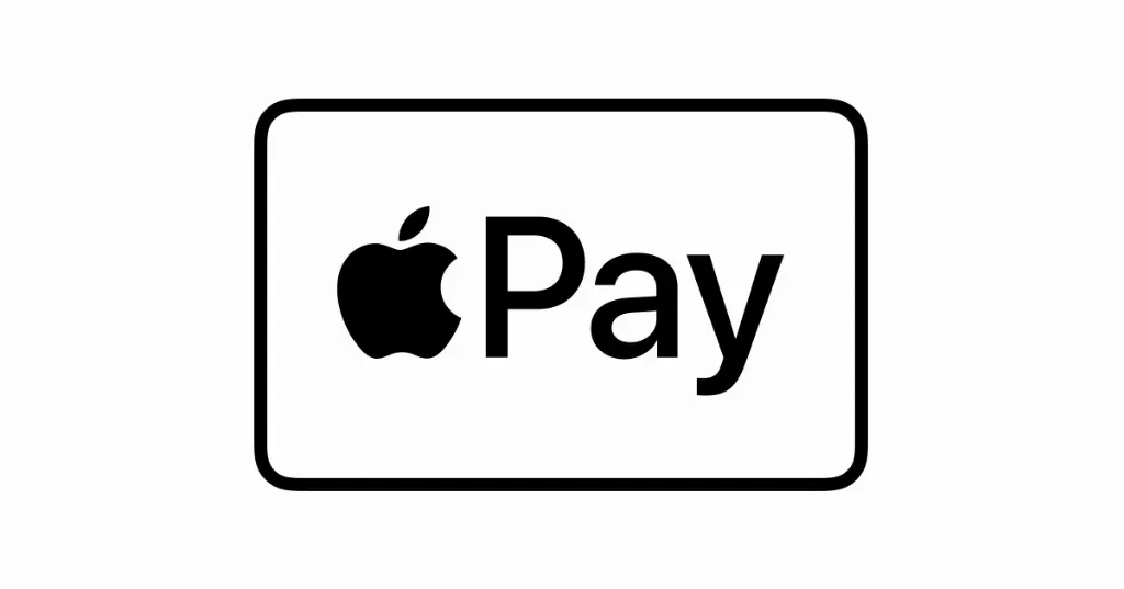Apple - Logo with black text on white background.