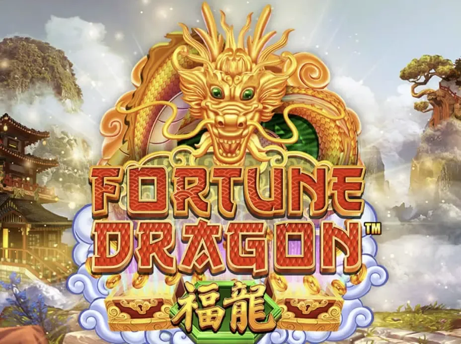 Fortune Dragon - Banner with a golden dragon.