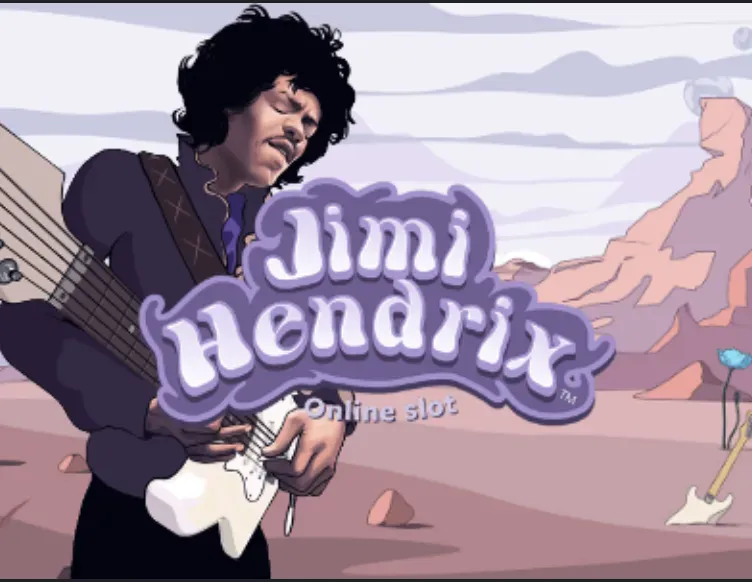 Jimi Hendrix - Portrait with animated guitar player